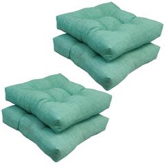 19-inch Squared Patterned Spun Polyester Tufted Dining Chair Cushions (Set of 4) 94005-4CH-JO16-16