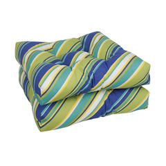 19-inch Squared Polyester Outdoor Tufted Dining Chair Cushion