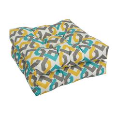 19-inch Squared Polyester Outdoor Tufted Dining Chair Cushion