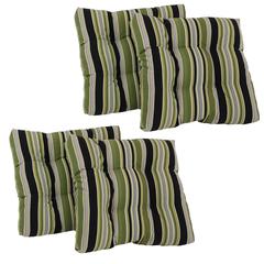 19-inch Squared Spun Polyester Tufted Dining Chair Cushion (Set of Four)