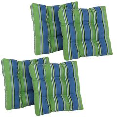 19-inch Squared Spun Polyester Tufted Dining Chair Cushion (Set of Four)