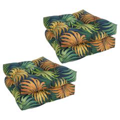 19-inch Squared Patterned Spun Polyester Tufted Dining Chair Cushions (Set of 4)  94005-4CH-REO-61