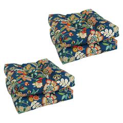 19-inch Squared Patterned Spun Polyester Tufted Dining Chair Cushions (Set of 4)  94005-4CH-REO-64