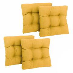 19-inch Squared Spun Polyester Tufted Dining Chair Cushion (Set of Four)