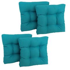 19-inch Squared Spun Polyester Tufted Dining Chair Cushion (Set of Four)