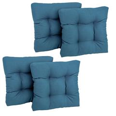 19-inch Squared Spun Polyester Tufted Dining Chair Cushion (Set of Four)
