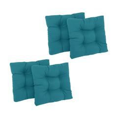 19-inch Squared Twill Tufted Dining Chair Cushions (Set of 4)  94005-4CH-TW-AB