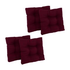19-inch Squared Twill Tufted Dining Chair Cushions (Set of 4)  94005-4CH-TW-BG