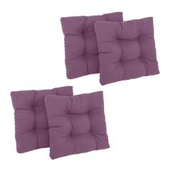 19-inch Squared Twill Tufted Dining Chair Cushions (Set of 4)  94005-4CH-TW-GP