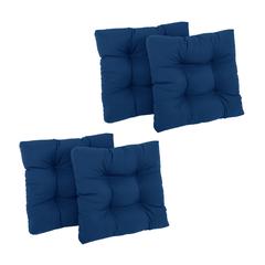 19-inch Squared Twill Tufted Dining Chair Cushions (Set of 4)  94005-4CH-TW-RB