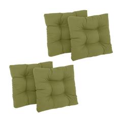 19-inch Squared Twill Tufted Dining Chair Cushions (Set of 4)  94005-4CH-TW-SG