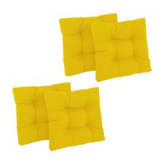 19-inch Squared Twill Tufted Dining Chair Cushions (Set of 4)  94005-4CH-TW-SS
