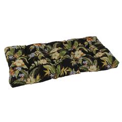 42-inch by 19-inch Squared Patterned Spun Polyester Tufted Loveseat Cushion  94006-LS-REO-12