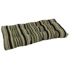 42-inch by 19-inch Squared Patterned Spun Polyester Tufted Loveseat Cushion  94006-LS-REO-13