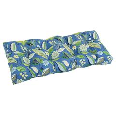 42-inch by 19-inch Squared Patterned Spun Polyester Tufted Loveseat Cushion  94006-LS-REO-28