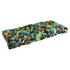42-inch by 19-inch Squared Patterned Spun Polyester Tufted Loveseat Cushion  94006-LS-REO-48
