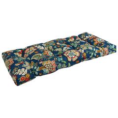 42-inch by 19-inch Squared Patterned Spun Polyester Tufted Loveseat Cushion  94006-LS-REO-64
