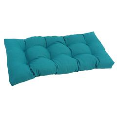 42-inch by 19-inch Squared Solid Spun Polyester Tufted Loveseat Cushion  94006-LS-REO-SOL-12