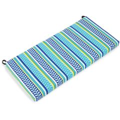 40-inch by 19-inch Patterned Outdoor Spun Polyester Loveseat Cushion
