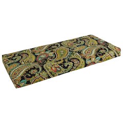 40-inch by 19-inch Patterned Outdoor Spun Polyester Loveseat Cushion