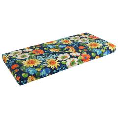 42-inch by 19-inch Patterned Outdoor Spun Polyester Loveseat Cushion