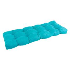 46-inch by 19-inch Tufted Solid Microsuede Bench Cushion