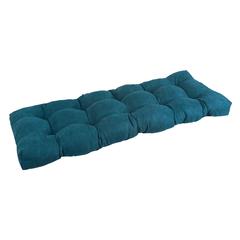 46-inch by 19-inch Tufted Solid Microsuede Bench Cushion