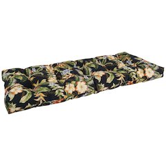 46-inch by 19-inch Tufted Patterned Outdoor Spun Polyester Loveseat Cushion