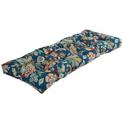 46-inch by 19-inch Tufted Patterned Outdoor Spun Polyester Loveseat Cushion