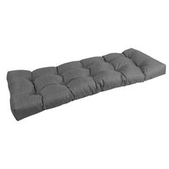 46-inch by 19-inch Tufted Solid Outdoor Spun Polyester Loveseat Cushion