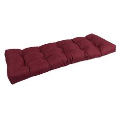 46-inch by 19-inch Tufted Solid Outdoor Spun Polyester Loveseat Cushion