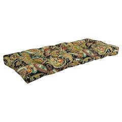 51-inch by 19-inch Tufted Patterned Outdoor Spun Polyester Loveseat Cushion
