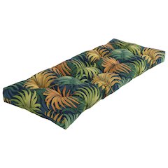 51-inch by 19-inch Tufted Patterned Outdoor Spun Polyester Loveseat Cushion
