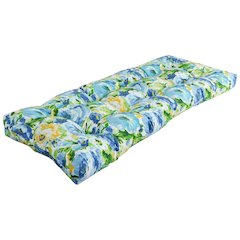 51-inch by 19-inch Tufted Patterned Outdoor Spun Polyester Loveseat Cushion