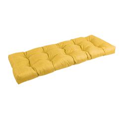 51-inch by 19-inch Tufted Solid Outdoor Spun Polyester Loveseat Cushion