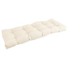 51-inch by 19-inch Tufted Solid Twill Bench Cushion