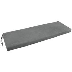 54-inch by 19-inch Solid Microsuede Bench Cushion  954X19-MS-GY
