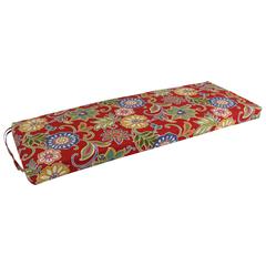 54-inch by 19-inch Patterned Outdoor Spun Polyester Bench Cushion 954X19-REO-40
