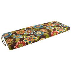 54-inch by 19-inch Patterned Outdoor Spun Polyester Bench Cushion 954X19-REO-50