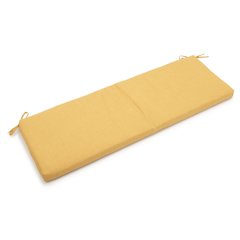 54-inch by 19-inch Solid Outdoor Spun Polyester Bench Cushion