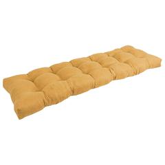 55-inch by 19-inch Tufted Solid Microsuede Bench Cushion