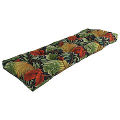 55-inch by 19-inch Tufted Patterned Outdoor Spun Polyester Loveseat Cushion