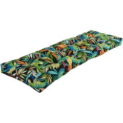55-inch by 19-inch Tufted Patterned Outdoor Spun Polyester Loveseat Cushion