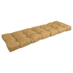 55-inch by 19-inch Tufted Solid Outdoor Spun Polyester Loveseat Cushion