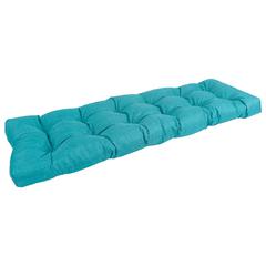 55-inch by 19-inch Tufted Solid Outdoor Spun Polyester Loveseat Cushion