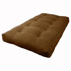 Blazing Needles Vitality 7-inch Microsuede Twin-size Futon Mattress - Saddle Brown