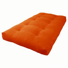 Blazing Needles Vitality 7-inch Microsuede Twin-size Futon Mattress - Tangerine Dream