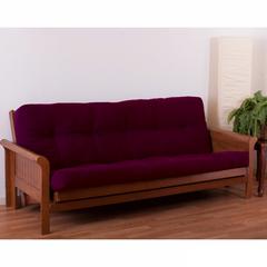 Blazing Needles Renewal 5-inch Twill Full-size Futon Mattress - Burgundy