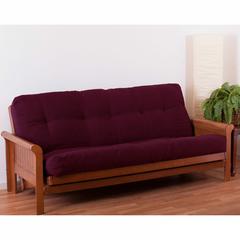 Blazing Needles Renewal 7-inch Twill Full-size Futon Mattress - Burgundy