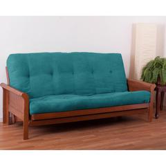 Blazing Needles Vitality 8-inch Microsuede Full-size Futon Mattress - Aqua Blue
